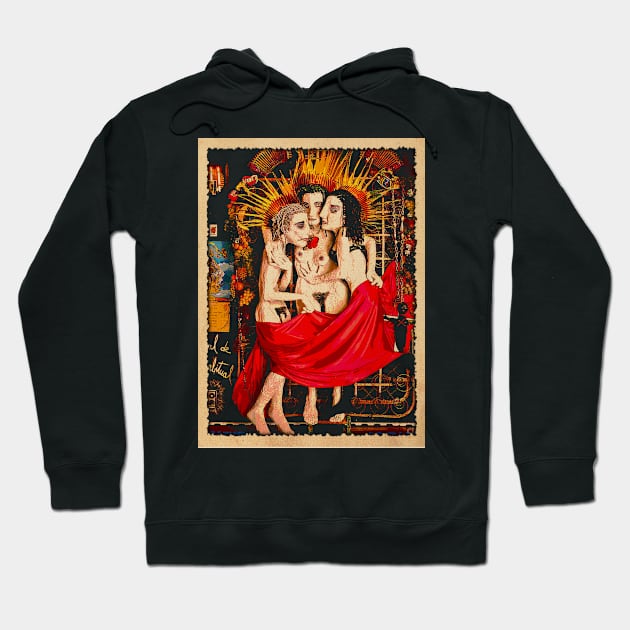 Perry Farrell's Edge Addiction Vintage Rock Iconic Couture Threads Hoodie by Julie lovely drawings